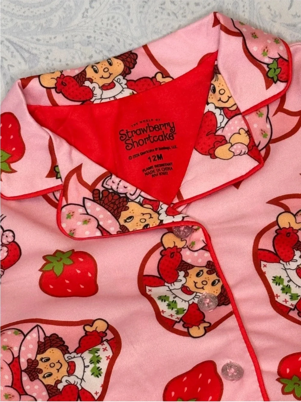 Strawberry Shortcake Pink Pajama Set - Short Sleeve & Shorts
